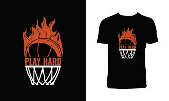 basketbal vector t overhemd ontwerp.