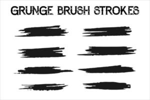 vector set van grunge penseelstreken.