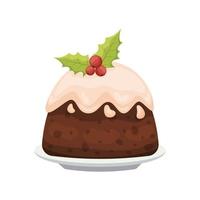 kerstpudding met veenbessen vector