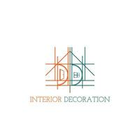 dd brief heerser interieur logo vector. vector