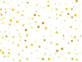 gouden regen van plein confetti. vector illustratie