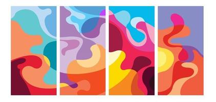 vector kleurrijke geometrische vloeibare abstracte achtergrondpatroon voor social media template