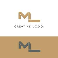 ml eerste brief logo vector
