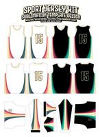 strepen gemakkelijk Jersey ontwerp sportkleding lay-out sjabloon vector