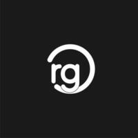 initialen rg logo monogram met gemakkelijk cirkels lijnen vector