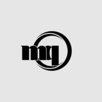 brieven mq gemakkelijk cirkel gekoppeld lijn logo vector