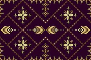 inheems ikat stof.aztec geometrisch kunst ornament ontwerp voor tapijt,behang,kleding,verpakking,textiel.damast stijl patroon voor textiel en decoratie.naadloos patroon in stam. vector