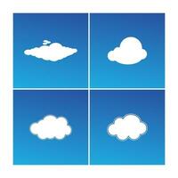wolk blauw lucht illustratie vector vlak element ontwerp