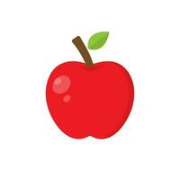appel symbool. rood kleur realistisch tekenfilm stijl appel. geïsoleerd vector illustratie.