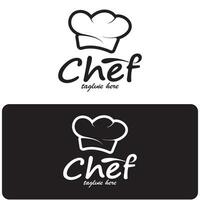 professioneel logo chef of keuken chef hoed.voor zakelijk, thuis koken, en restaurant chef-kok.bakkerij, vector