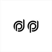 gemakkelijk brief d p in een cirkel logo concept vector