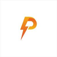 brief p logo macht modern vector