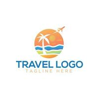 zomer reizen logo icoon vector sjabloon