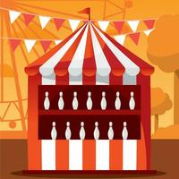 geïsoleerd carnaval tent amusement park vector