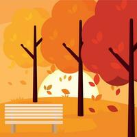 gekleurde herfst seizoensgebonden landschap vector