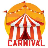 geïsoleerd carnaval tent amusement park vector