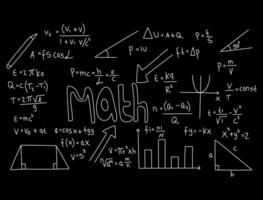 realistische wiskunde schoolbord achtergrond afbeelding vector