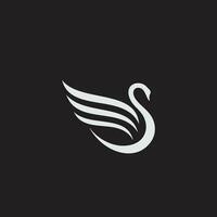 abstract zwaan vliegend Vleugels logo vector