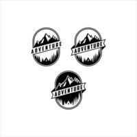 avontuur logo. berg logo Aan wit achtergrond. berg icoon voor avontuur logos vector