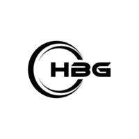 hbg logo ontwerp, inspiratie voor een uniek identiteit. modern elegantie en creatief ontwerp. watermerk uw succes met de opvallend deze logo. vector