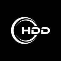 hdd brief logo ontwerp, inspiratie voor een uniek identiteit. modern elegantie en creatief ontwerp. watermerk uw succes met de opvallend deze logo. vector
