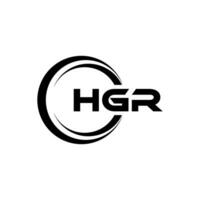 hgr brief logo ontwerp, inspiratie voor een uniek identiteit. modern elegantie en creatief ontwerp. watermerk uw succes met de opvallend deze logo. vector