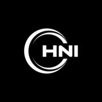 hni logo ontwerp, inspiratie voor een uniek identiteit. modern elegantie en creatief ontwerp. watermerk uw succes met de opvallend deze logo. vector