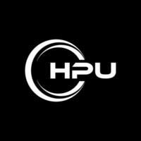 hpu brief logo ontwerp, inspiratie voor een uniek identiteit. modern elegantie en creatief ontwerp. watermerk uw succes met de opvallend deze logo. vector