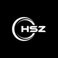 hsz brief logo ontwerp, inspiratie voor een uniek identiteit. modern elegantie en creatief ontwerp. watermerk uw succes met de opvallend deze logo. vector