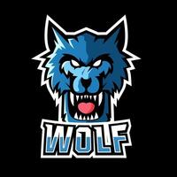 wolf sport of esport gaming mascotte logo sjabloon, voor uw team vector