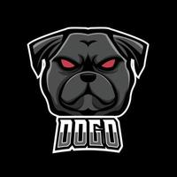 hond sport of esport gaming mascotte logo sjabloon, voor uw team vector
