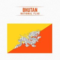 nationale vlag van bhutan vector