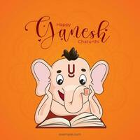 vector 'ganesh chaturthi' in Hindi voor bruiloft kaart, poster ontwerp, sjabloon, en sociaal banier