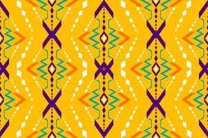 ikat vector etnisch naadloos patroon ontwerp. ikat aztec kleding stof tapijt ornamenten textiel decoraties behang. tribal boho inheems etnisch kalkoen traditioneel borduurwerk vector achtergrond