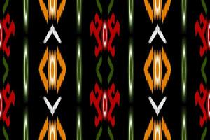 etnisch ikat naadloos patroon in stam. aztec meetkundig etnisch ornament afdrukken. ikat patroon stijl. ontwerp voor achtergrond, behang, illustratie, kleding stof, kleding, tapijt, textiel, batik, borduurwerk. vector