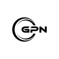 gpn logo ontwerp, inspiratie voor een uniek identiteit. modern elegantie en creatief ontwerp. watermerk uw succes met de opvallend deze logo. vector