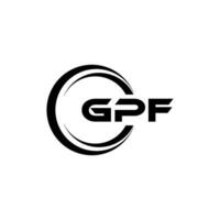 gpf logo ontwerp, inspiratie voor een uniek identiteit. modern elegantie en creatief ontwerp. watermerk uw succes met de opvallend deze logo. vector