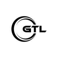 gtl logo ontwerp, inspiratie voor een uniek identiteit. modern elegantie en creatief ontwerp. watermerk uw succes met de opvallend deze logo. vector