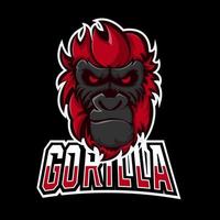 gorilla sport of esport gaming mascotte logo sjabloon, voor uw team vector