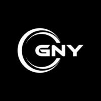 gny logo ontwerp, inspiratie voor een uniek identiteit. modern elegantie en creatief ontwerp. watermerk uw succes met de opvallend deze logo. vector