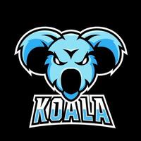 koala sport of esport gaming mascotte logo sjabloon, voor uw team vector