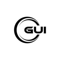 gui logo ontwerp, inspiratie voor een uniek identiteit. modern elegantie en creatief ontwerp. watermerk uw succes met de opvallend deze logo. vector