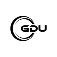 gdu logo ontwerp, inspiratie voor een uniek identiteit. modern elegantie en creatief ontwerp. watermerk uw succes met de opvallend deze logo. vector