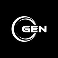 gen logo ontwerp, inspiratie voor een uniek identiteit. modern elegantie en creatief ontwerp. watermerk uw succes met de opvallend deze logo. vector