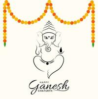 heer ganpati illustratie voor ganesh chaturthi festival sociaal media post vector