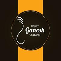 gelukkig ganesh chaturthi Indisch Hindoe festival vector viering