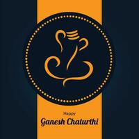 gelukkig ganesh chaturthi Indisch Hindoe festival vector viering