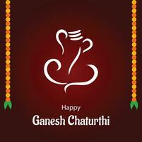 gelukkig ganesh chaturthi Indisch Hindoe festival vector viering