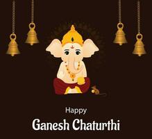 gelukkig ganesh chaturthi Indisch Hindoe festival vector viering