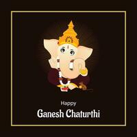 gelukkig ganesh chaturthi Indisch Hindoe festival vector viering